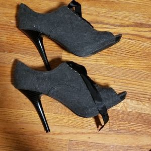 Lauren Conrad Peep-Toe Lace-Up Pumps